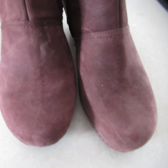 Dansko Shirley wedge ankle bootie maroon leather women’s 38 7.5 comfort shoes - Picture 9 of 10